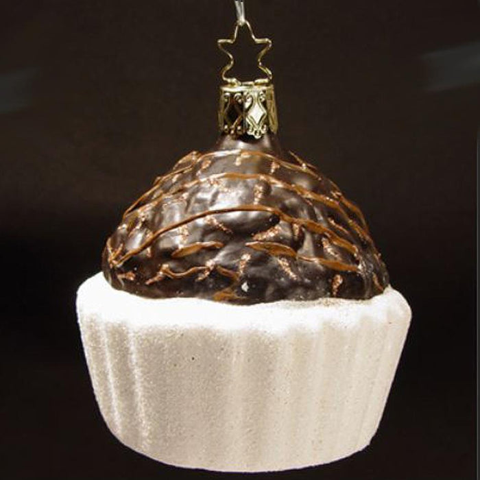 Dark Chocolate Truffel Treat Christmas Ornament Inge-Glas of Germany 1-247-08