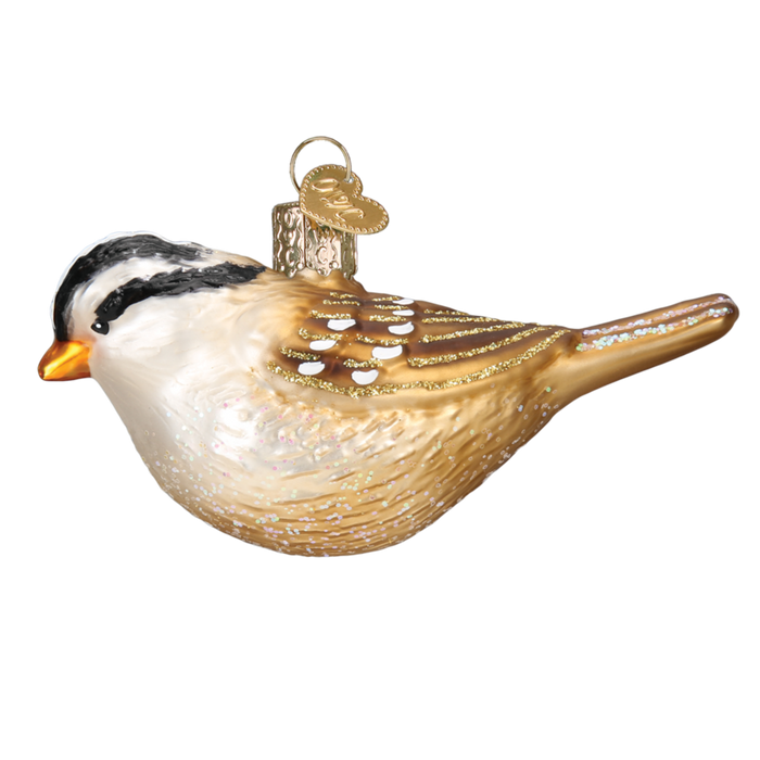 White Crowned Sparrow 16124 Old World Christmas Ornament