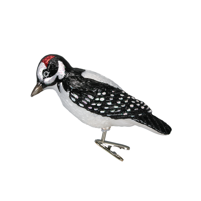 Hairy Woodpecker Old World Christmas Clip On Ornament 18039