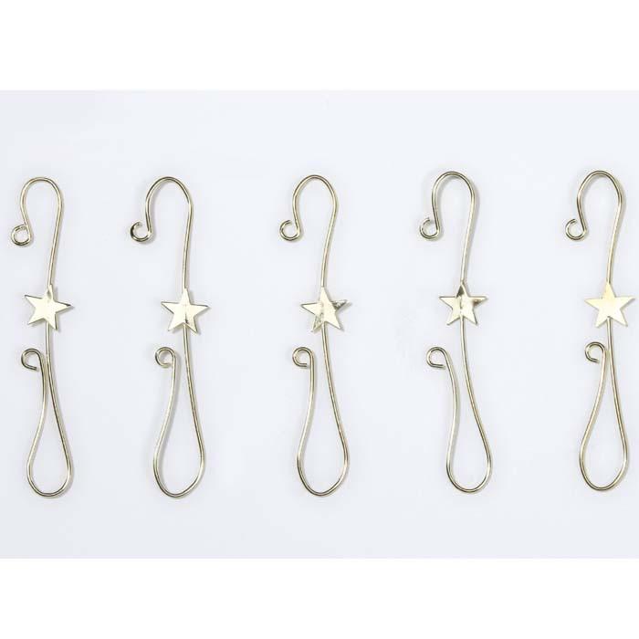 Gold Doublehook Star Ornament Hangers Inge-Glas Box of 18 1904-01