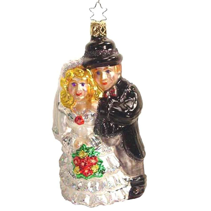 Bridal Couple Christmas Ornament Inge-Glas of Germany 2-209-05