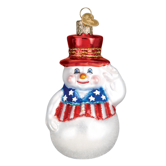 Patriotic Snowman 24180 Old World Christmas Ornament