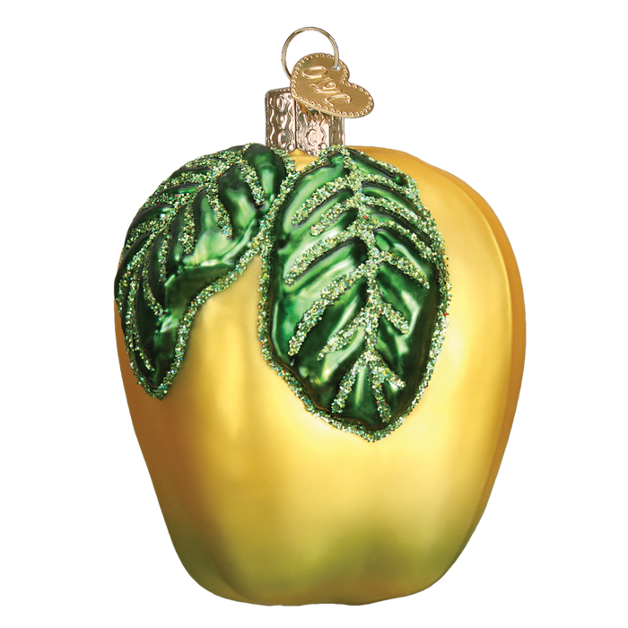 Yellow Apple 28114 Old World Christmas Ornament