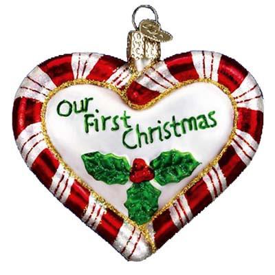 Peppermint Heart 30020 Old World Christmas Ornament
