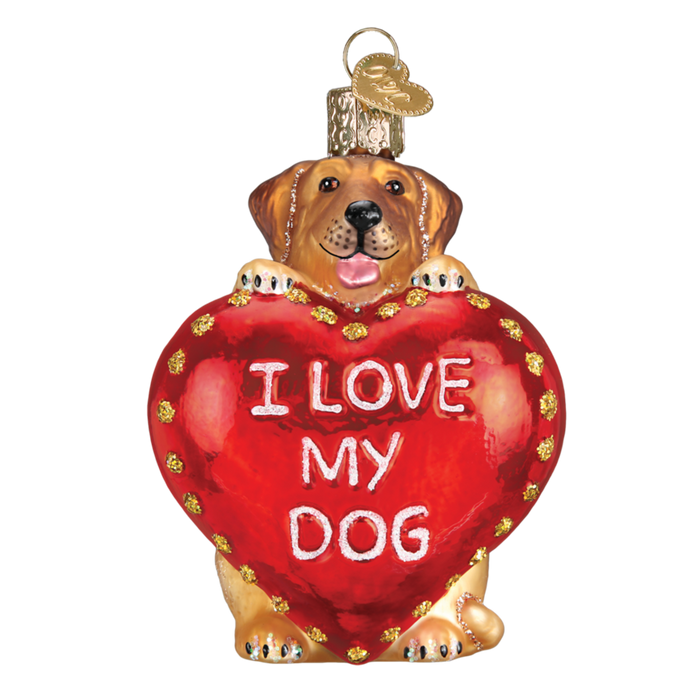 I Love My Dog 30052 Old World Christmas Ornament