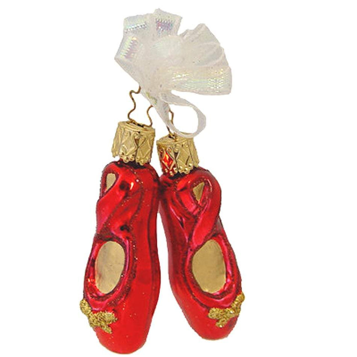 Red Ballet Performance Slippers Retired Ornament from Inge-Glas 3-116-06