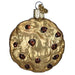 The Chocolate Chip Cookie Old World Christmas Ornament 32143 is a gold ornament with brown spots like chocolate chips and includes a metal top for easy hanging. It embodies the classic charm of Old World Christmas, adding nostalgic appeal to your festive décor.