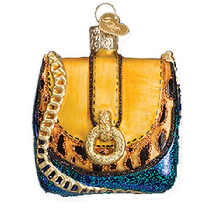 Yellow Blue Chain Purse 32215 Old World Christmas Ornament