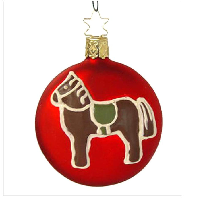 At the Farm Horse Retired Christmas Ornament Inge-Glas of Germany 3395H237