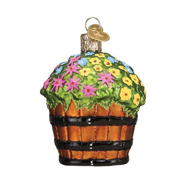 Whiskey Barrel with Flowers 36263 Old World Christmas Ornament