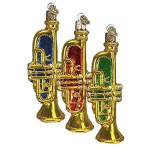 Trumpet Christmas Ornament 38019 Old World Christmas