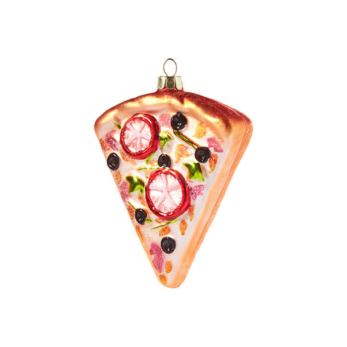 RAZ Pizza Slice Christmas Ornament