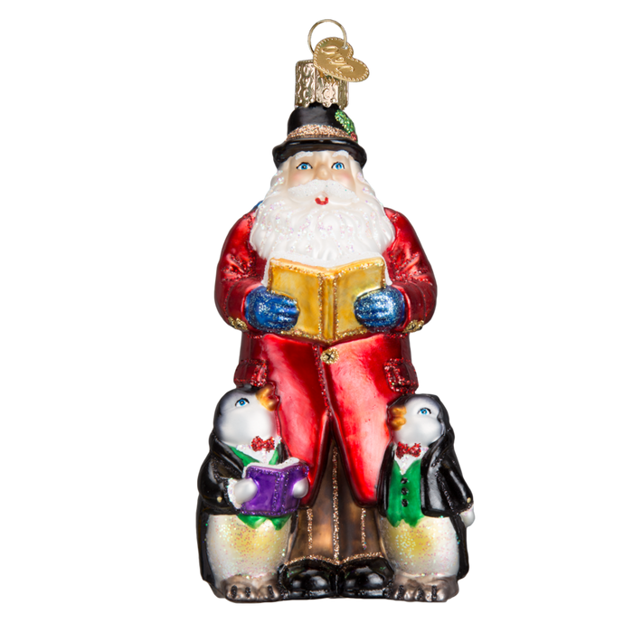 Caroling Santa Old World Christmas Ornament 40289
