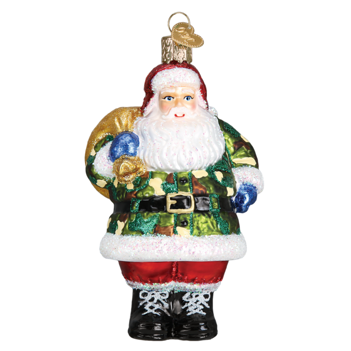 Camo Santa 40299 Old World Christmas Ornament
