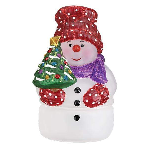 Snowman with Tree Candle Light 53001 Old World Christmas