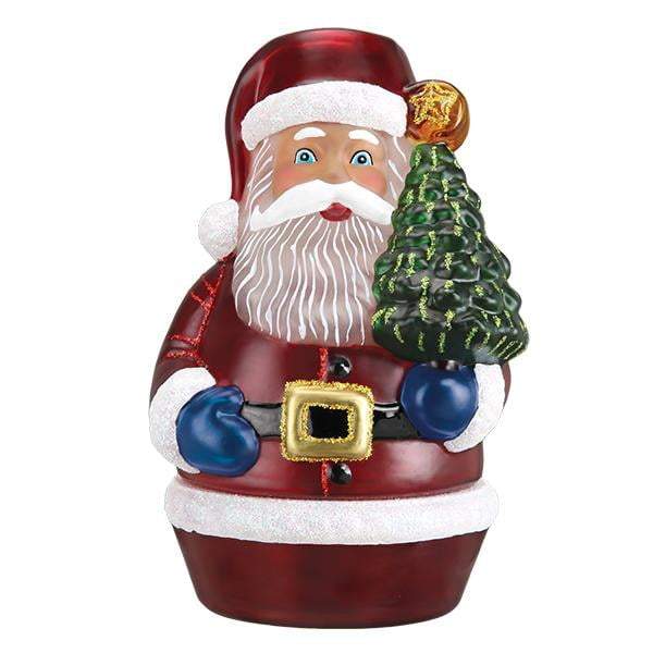 Santa with Tree Candle Light 53002 Old World Christmas