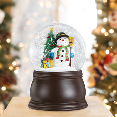 Gleeful Snowman Old World Christmas Snow Globe 54007