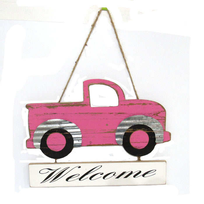 Pink Truck Welcome Sign 62465PK
