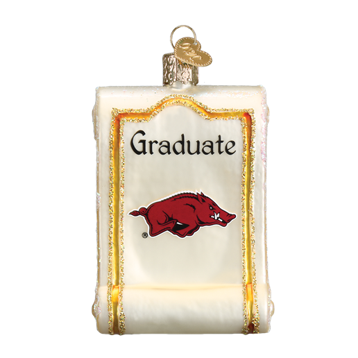 Arkansas Diploma 62612 Old World Christmas Ornament