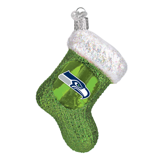 Seattle Seahawks Stocking 72908 Old World Christmas Ornament