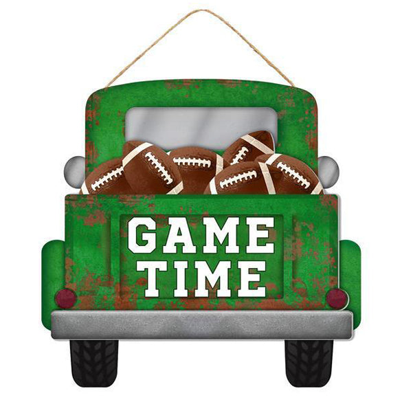 Green Game Time Football Truck Sign AP8533