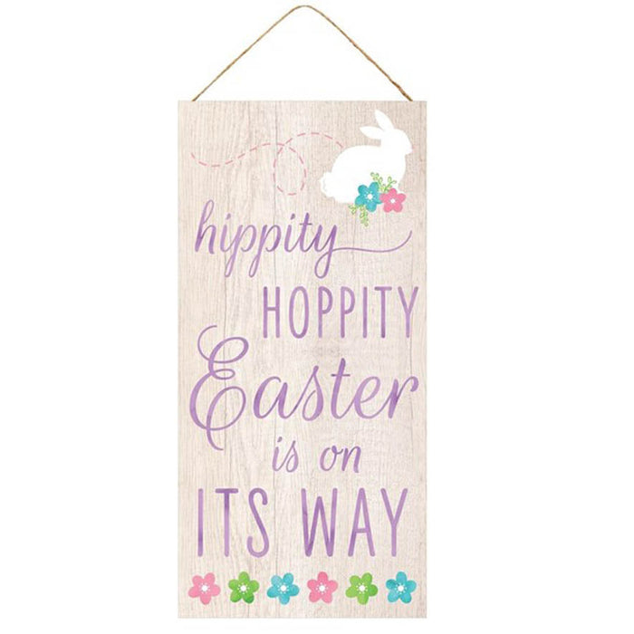 12.5" Hippity Hoppity Easter is on it's Way Sign AP8725
