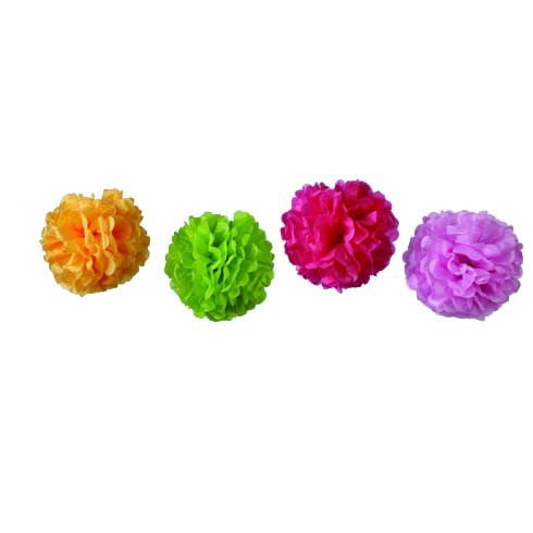 12" Tissue Paper Pom Poms Set of 4 P3404