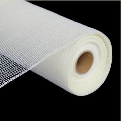 10" Cream White Two Tone Deco Poly Mesh RE130083