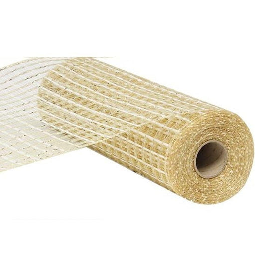 21 Poly Mesh Roll: Metallic Champagne Gold