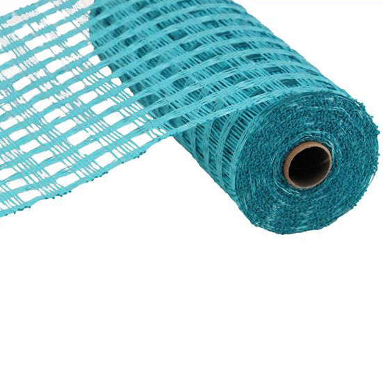 10" Turquoise Poly Burlap Check Mesh RP812882