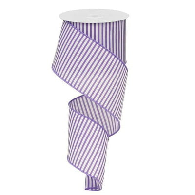 2.5" Purple White Horizontal Lines Ribbon RX9142E5