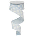 1.5" Medium Dot Light Blue White Ribbon RX914575