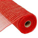 A roll of 10.5 Red Natural Poly Jute Mesh RY800524 unrolls, showcasing its cylindrical shape with a visible cardboard core and a classic grid pattern crafted from Red Natural Material.