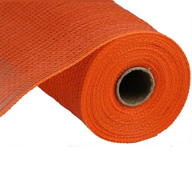 10.5" Orange Faux Jute Stripe Weave Mesh RY831220