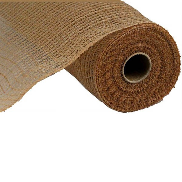 10.5" Natural Faux Jute Check Weave Mesh RY831318
