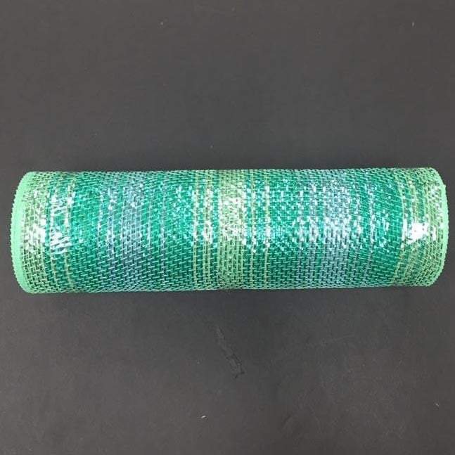 10" Aqua Mint Iridescent Ombre Metallic Mesh Roll XB99910-45