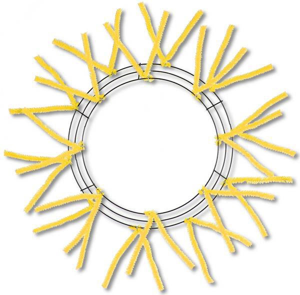 Pencil Wreath Yellow Non-Metallic 24" XX750429