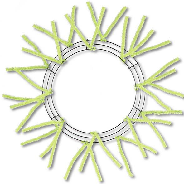 24" Lime Green Pencil Wreath XX750437