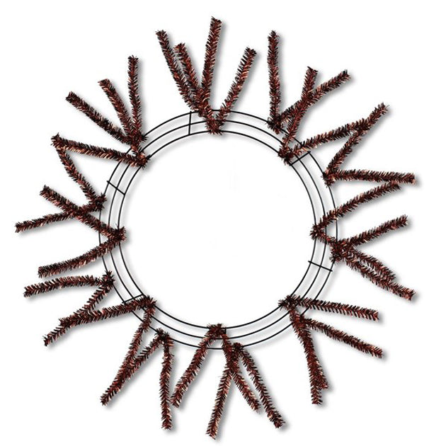 24" Chocolate Metallic Pencil Wreath XX751140