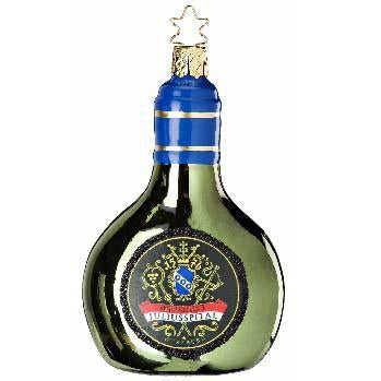 Franconian White Juliusspital Wine Bottle Christmas Ornament Inge-Glas 1-121-09
