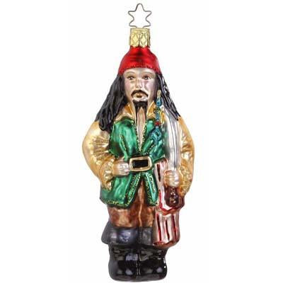 Captain Jax Pirate Christmas Ornament Inge-Glas of Germany 1-125-12