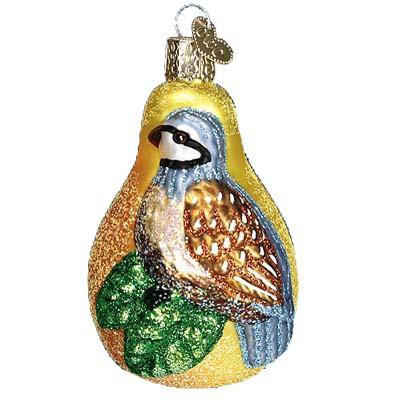 Partridge in a Pear 16070 Old World Christmas Ornament