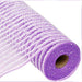 The 10.5 Cotton Drift Poly Mesh Lavender White RY810268 is depicted as a tightly wound roll with a cardboard center, showcasing a checkered design with tiny holes.