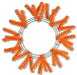 The 24 Work Wreath Orange XX748820 features vibrant artificial pine-like branches, offering a textured look suitable for holiday creations, with an empty center that reveals the white background.